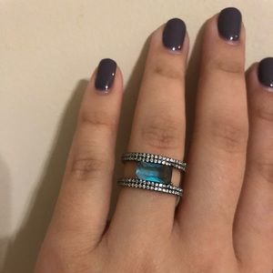 Blue CZ Ring Size 7